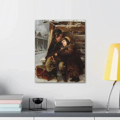 Konstantin Makovsky (1839-1915) The Little Organ-Grinder - Canvas Wall Art - The Sticker Space