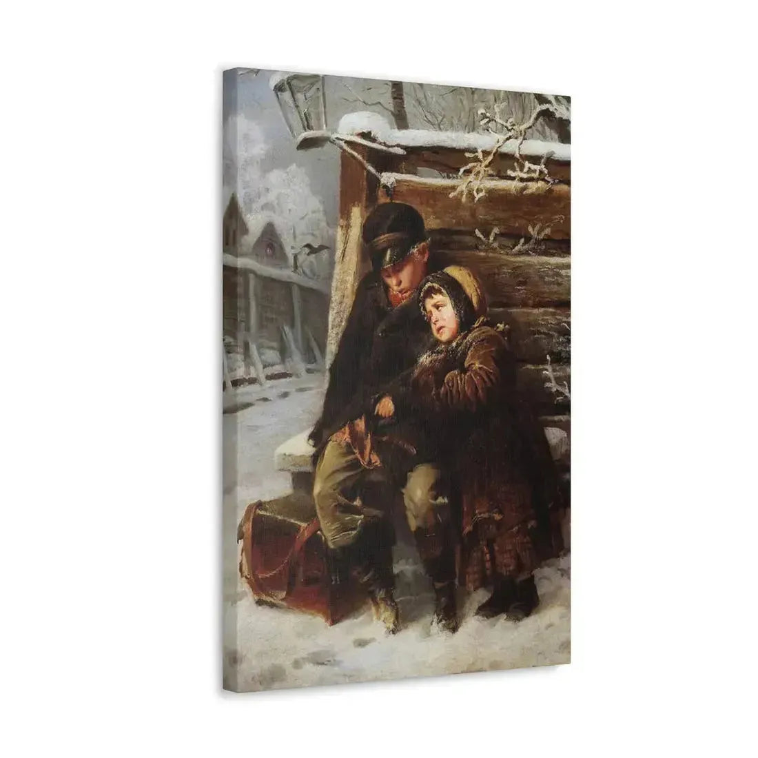 Konstantin Makovsky (1839-1915) The Little Organ-Grinder - Canvas Wall Art - The Sticker Space