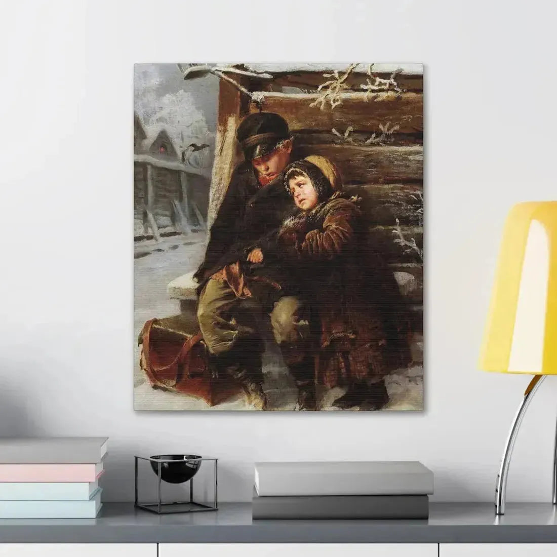 Konstantin Makovsky (1839-1915) The Little Organ-Grinder - Canvas Wall Art - The Sticker Space