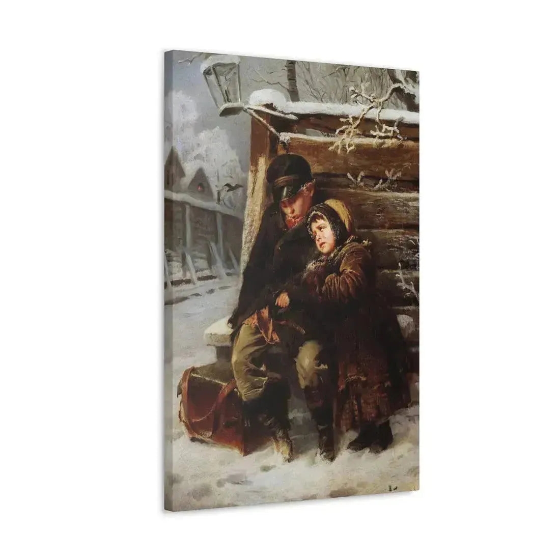 Konstantin Makovsky (1839-1915) The Little Organ-Grinder - Canvas Wall Art - The Sticker Space