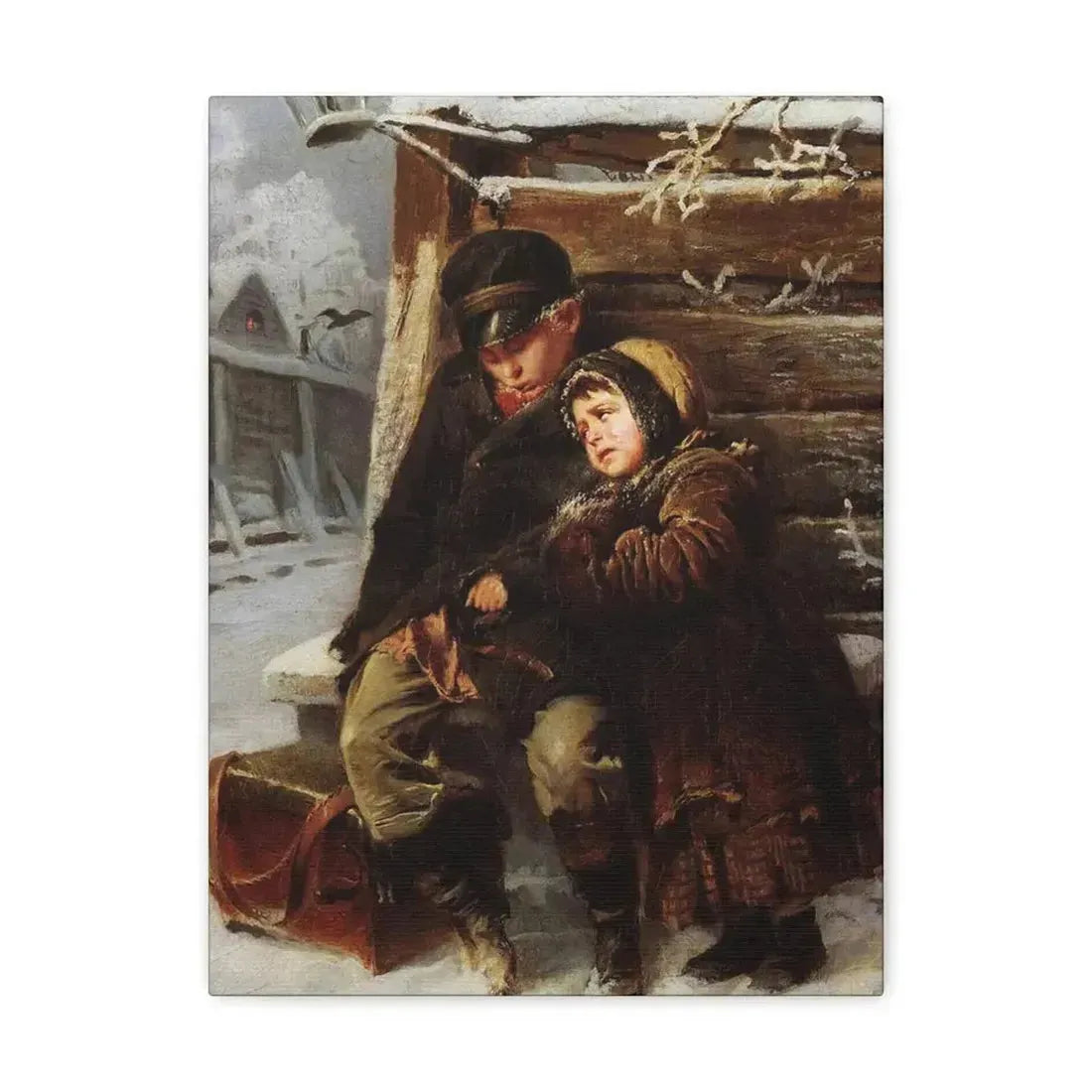 Konstantin Makovsky (1839-1915) The Little Organ-Grinder - Canvas Wall Art - The Sticker Space