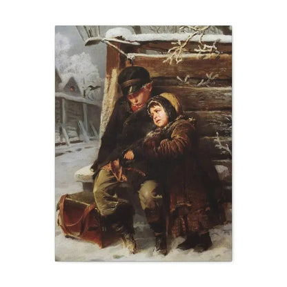 Konstantin Makovsky (1839-1915) The Little Organ-Grinder - Canvas Wall Art - The Sticker Space