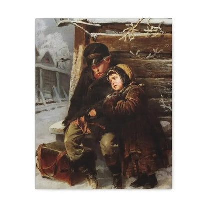 Konstantin Makovsky (1839-1915) The Little Organ-Grinder - Canvas Wall Art - The Sticker Space