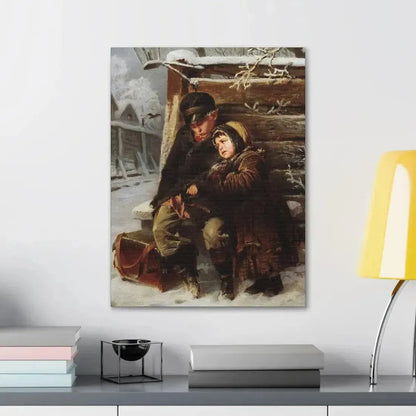 Konstantin Makovsky (1839-1915) The Little Organ-Grinder - Canvas Wall Art - The Sticker Space