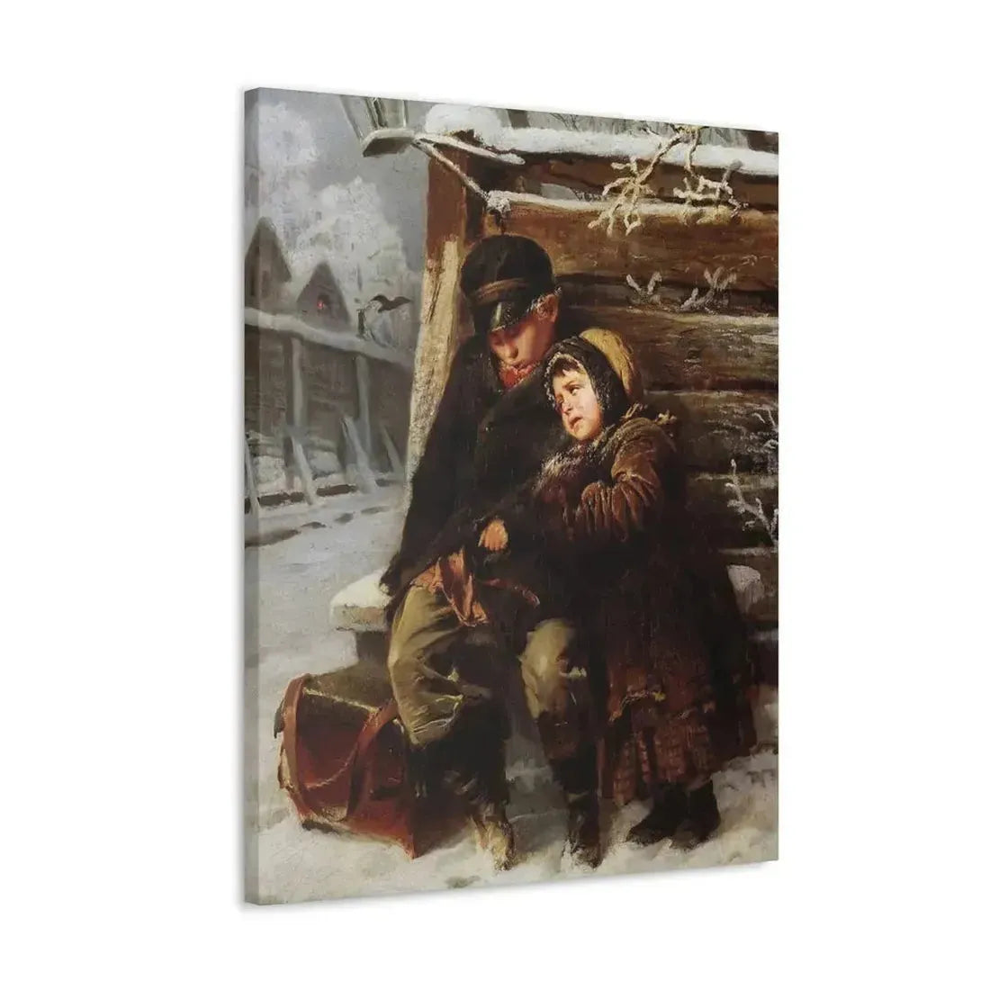 Konstantin Makovsky (1839-1915) The Little Organ-Grinder - Canvas Wall Art - The Sticker Space
