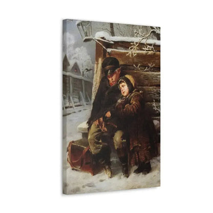 Konstantin Makovsky (1839-1915) The Little Organ-Grinder - Canvas Wall Art - The Sticker Space