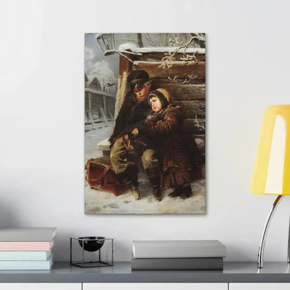 Konstantin Makovsky (1839-1915) The Little Organ-Grinder - Canvas Wall Art - The Sticker Space