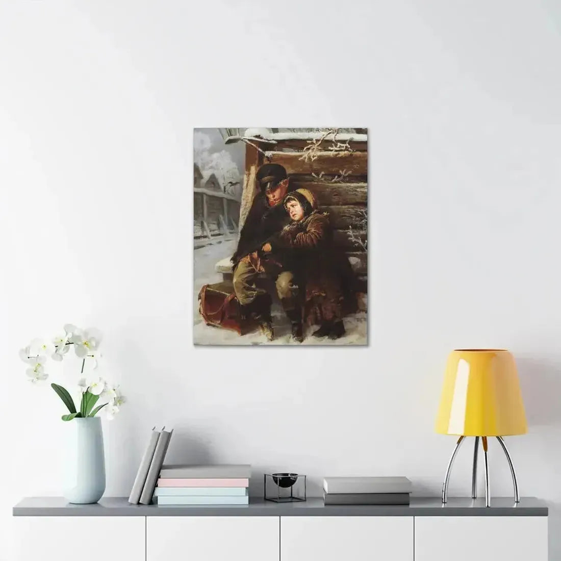 Konstantin Makovsky (1839-1915) The Little Organ-Grinder - Canvas Wall Art - The Sticker Space