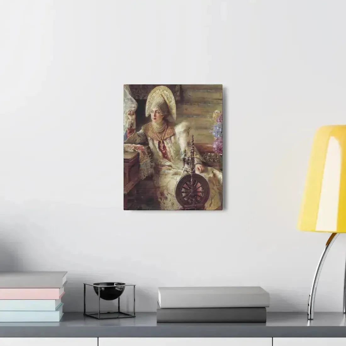 Konstantin Makovsky (1839-1915) Young Lady at the Window - Canvas Wall Art - The Sticker Space