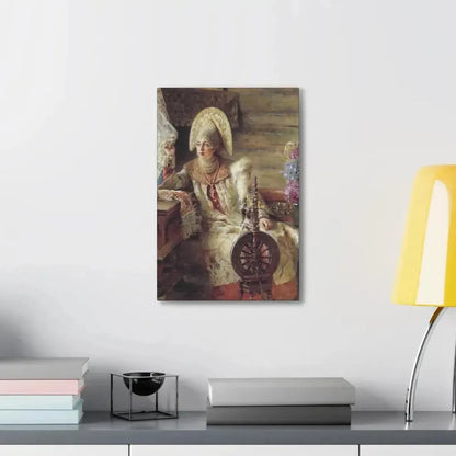 Konstantin Makovsky (1839-1915) Young Lady at the Window - Canvas Wall Art - The Sticker Space