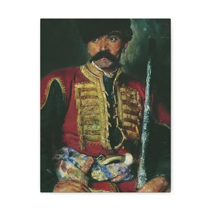 Konstantin Makovsky (1839-1915) Zaporizhzhya Cossack - 1884 - Canvas Wall Art 12″ x 16″ 1.25" - The Sticker Space