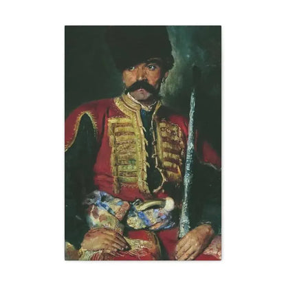 Konstantin Makovsky (1839-1915) Zaporizhzhya Cossack - 1884 - Canvas Wall Art 16″ x 24″ 1.25" - The Sticker Space