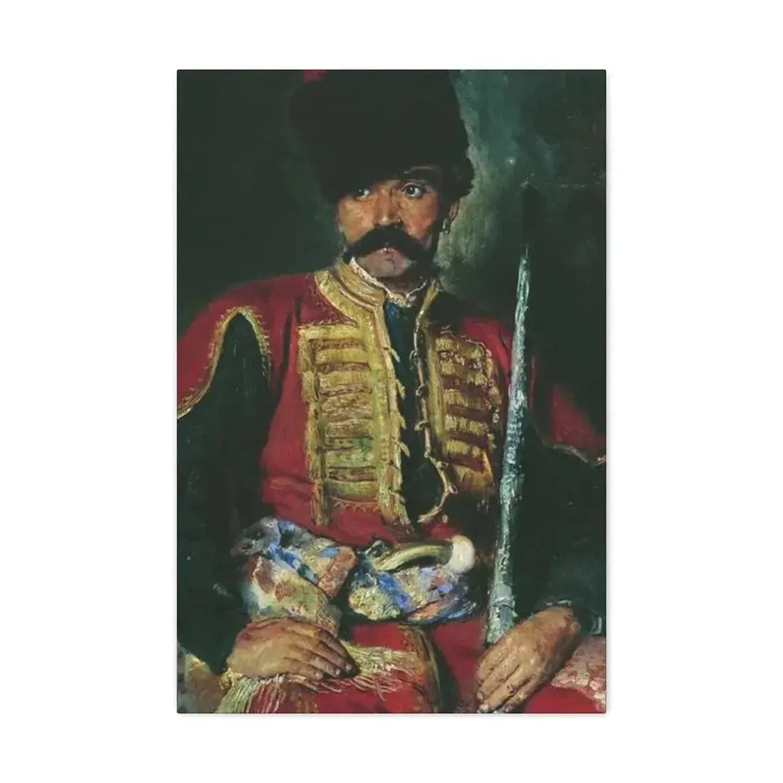Konstantin Makovsky (1839-1915) Zaporizhzhya Cossack - 1884 - Canvas Wall Art 20″ x 30″ 1.25" - The Sticker Space
