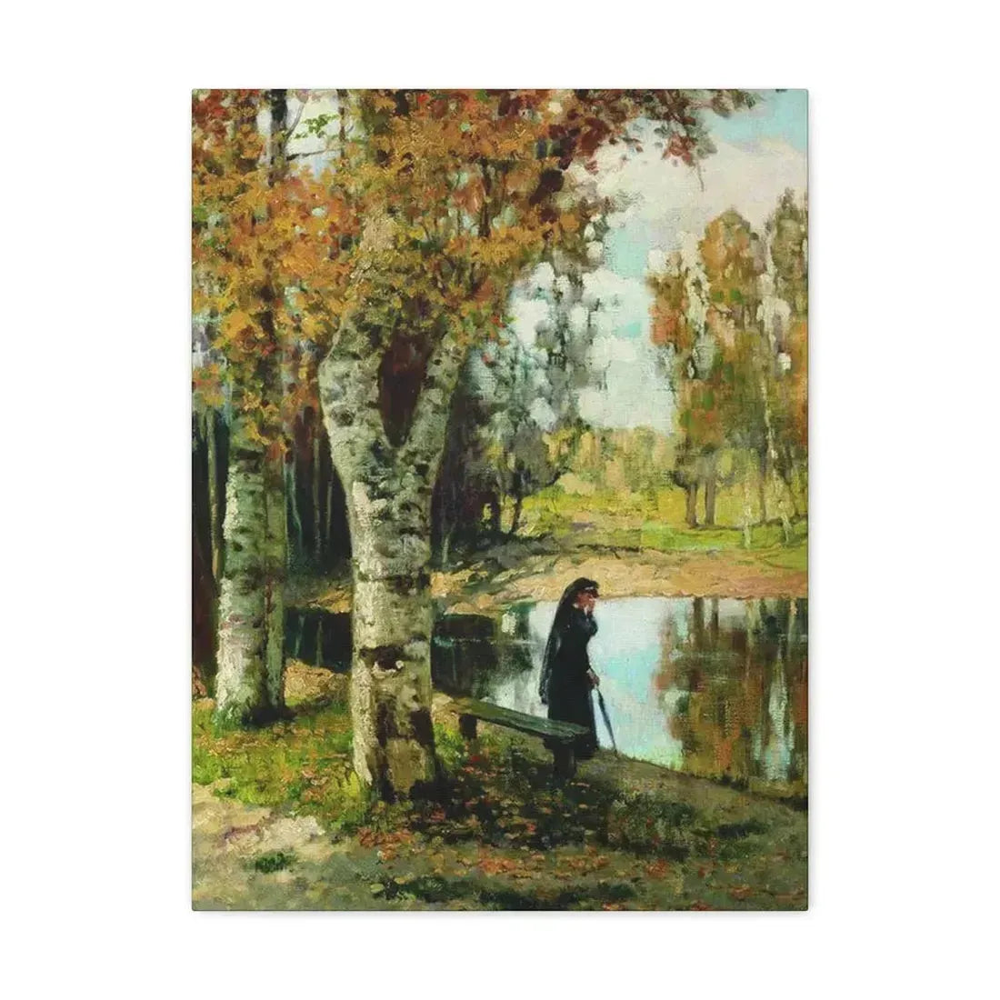 Konstantin Yakovlevich Kryzhitsky (1858-1911) Autumn - Canvas Wall Art 18″ x 24″ 1.25" - The Sticker Space