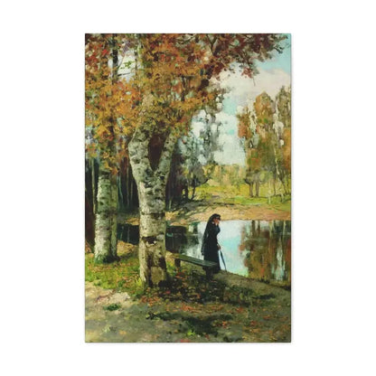 Konstantin Yakovlevich Kryzhitsky (1858-1911) Autumn - Canvas Wall Art 20″ x 30″ 1.25" - The Sticker Space