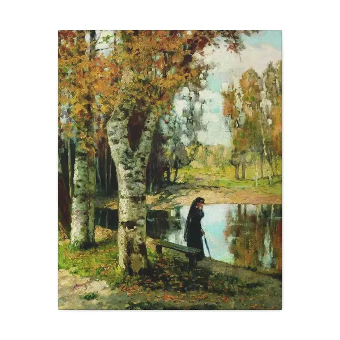 Konstantin Yakovlevich Kryzhitsky (1858-1911) Autumn - Canvas Wall Art 24″ x 30″ 1.25" - The Sticker Space