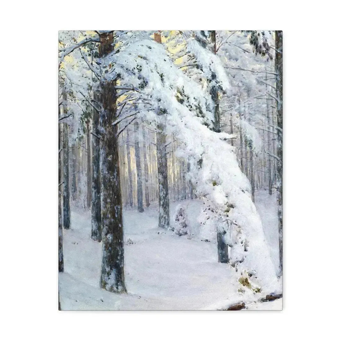 Konstantin Yakovlevich Kryzhitsky (1858-1911) Forest in Winter - Canvas Wall Art 16″ x 20″ 1.25" - The Sticker Space