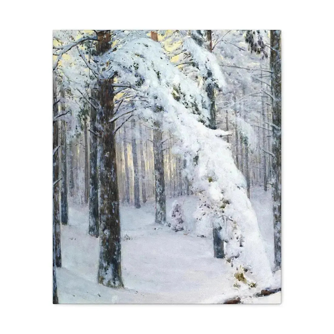 Konstantin Yakovlevich Kryzhitsky (1858-1911) Forest in Winter - Canvas Wall Art 20″ x 24″ 1.25" - The Sticker Space