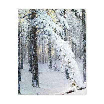 Konstantin Yakovlevich Kryzhitsky (1858-1911) Forest in Winter - Canvas Wall Art 24″ x 30″ 1.25" - The Sticker Space