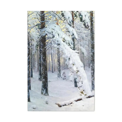 Konstantin Yakovlevich Kryzhitsky (1858-1911) Forest in Winter - Canvas Wall Art 24″ x 36″ 1.25" - The Sticker Space