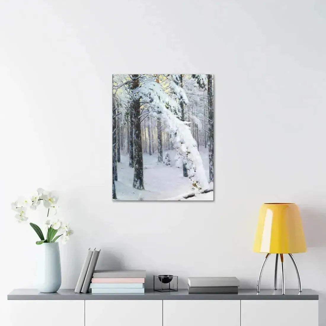 Konstantin Yakovlevich Kryzhitsky (1858-1911) Forest in Winter - Canvas Wall Art - The Sticker Space