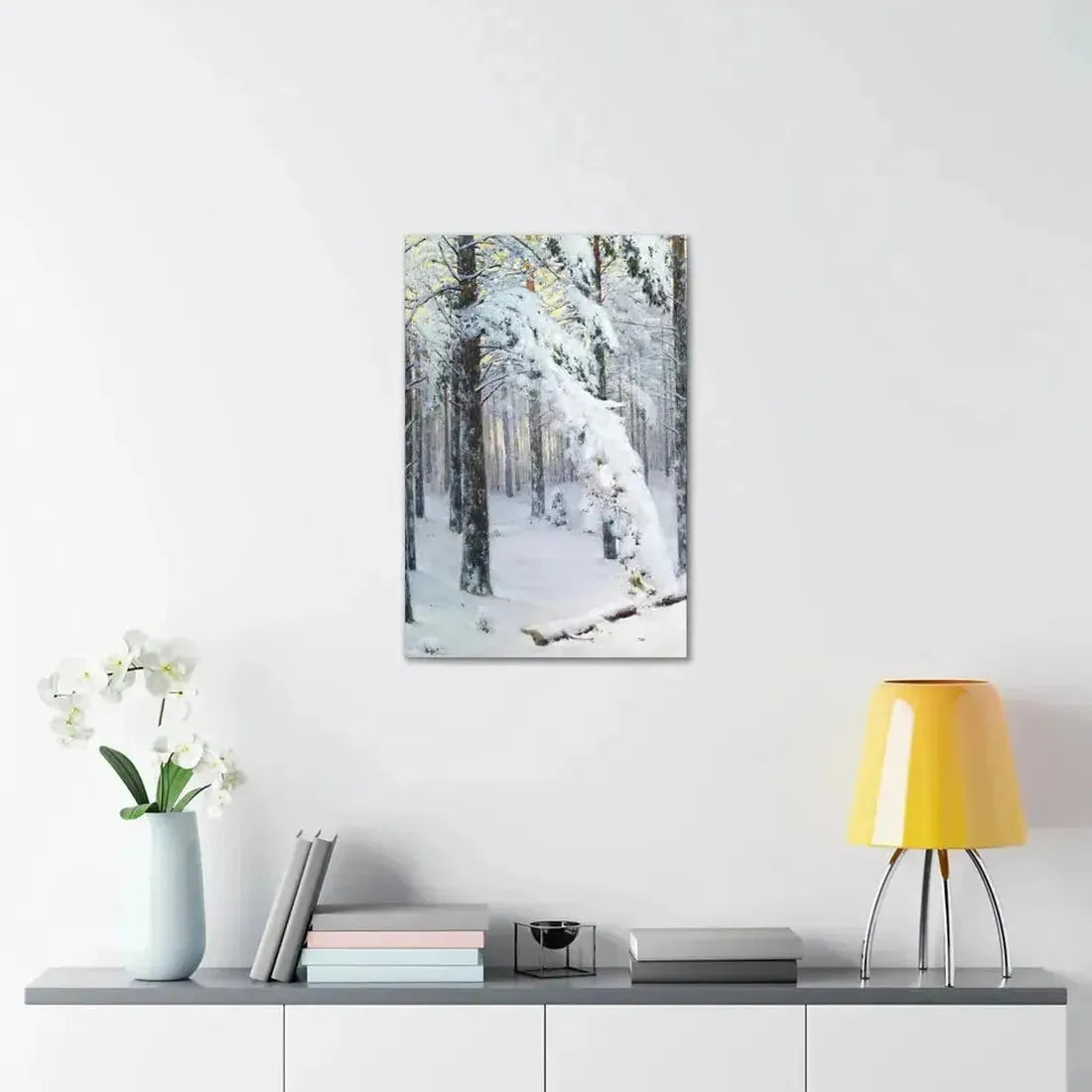 Konstantin Yakovlevich Kryzhitsky (1858-1911) Forest in Winter - Canvas Wall Art - The Sticker Space