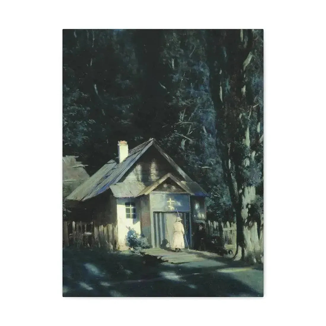 Konstantin Yakovlevich Kryzhitsky (1858-1911) Skeet on a Moonlit Night - Canvas Wall Art 18″ x 24″ 1.25" - The Sticker Space