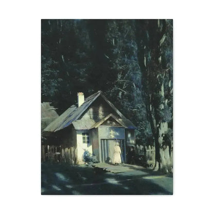 Konstantin Yakovlevich Kryzhitsky (1858-1911) Skeet on a Moonlit Night - Canvas Wall Art 18″ x 24″ 1.25" - The Sticker Space