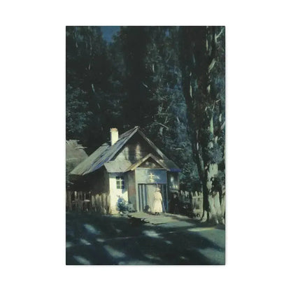 Konstantin Yakovlevich Kryzhitsky (1858-1911) Skeet on a Moonlit Night - Canvas Wall Art 20″ x 30″ 1.25" - The Sticker Space