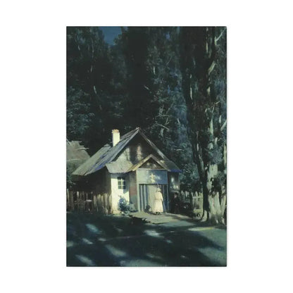 Konstantin Yakovlevich Kryzhitsky (1858-1911) Skeet on a Moonlit Night - Canvas Wall Art 24″ x 36″ 1.25" - The Sticker Space