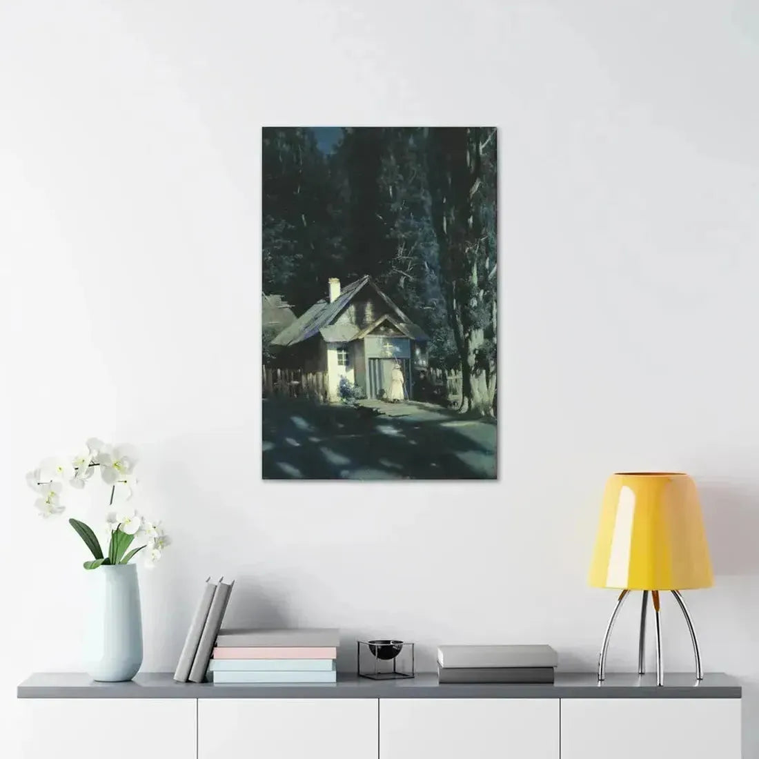 Konstantin Yakovlevich Kryzhitsky (1858-1911) Skeet on a Moonlit Night - Canvas Wall Art - The Sticker Space