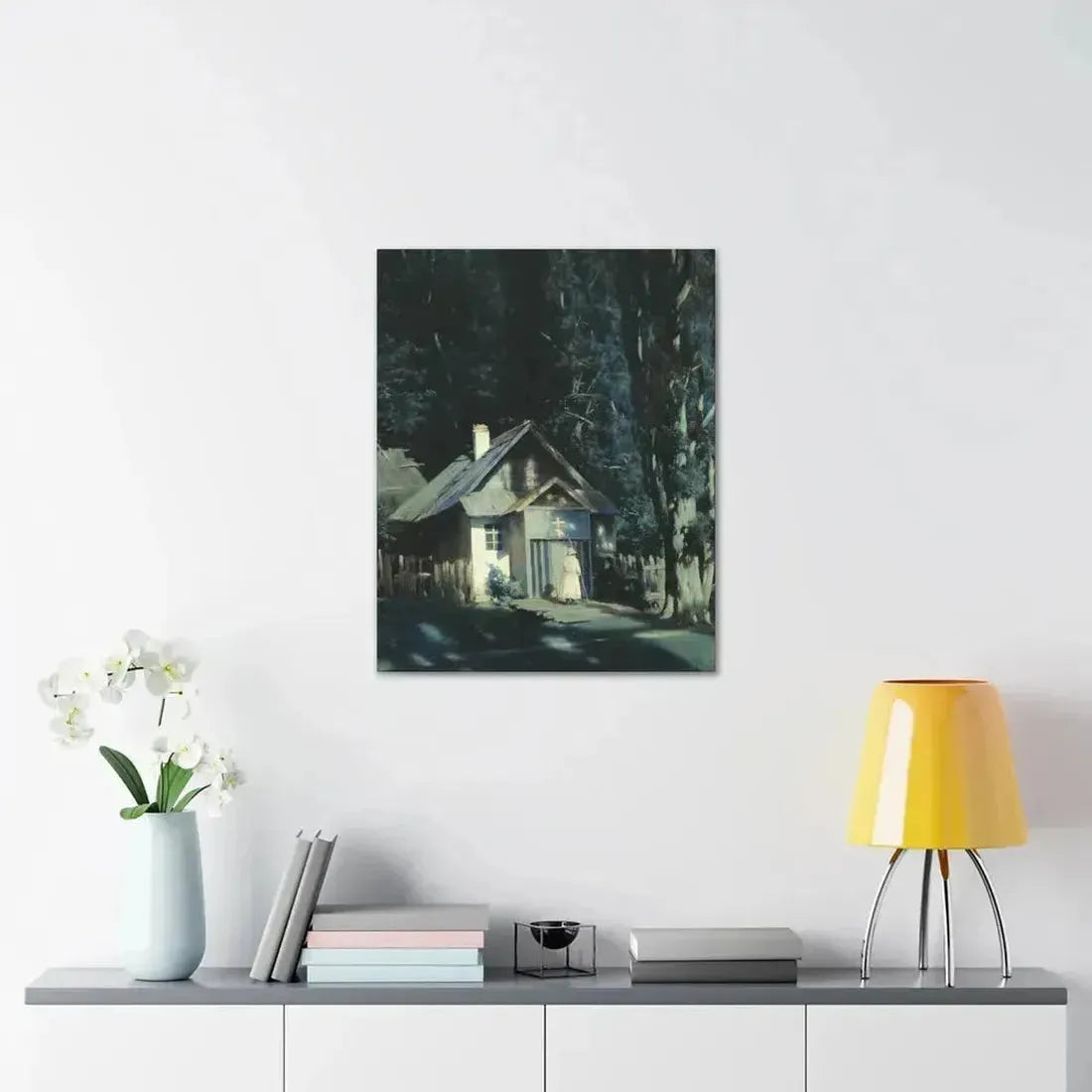 Konstantin Yakovlevich Kryzhitsky (1858-1911) Skeet on a Moonlit Night - Canvas Wall Art - The Sticker Space