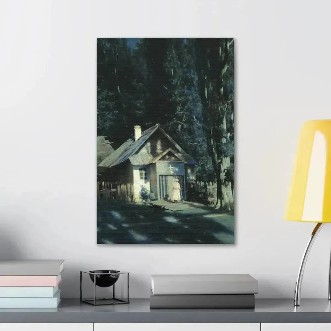 Konstantin Yakovlevich Kryzhitsky (1858-1911) Skeet on a Moonlit Night - Canvas Wall Art - The Sticker Space