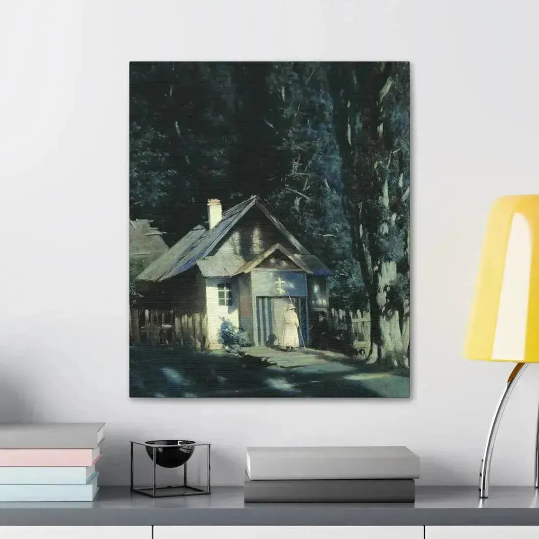 Konstantin Yakovlevich Kryzhitsky (1858-1911) Skeet on a Moonlit Night - Canvas Wall Art - The Sticker Space