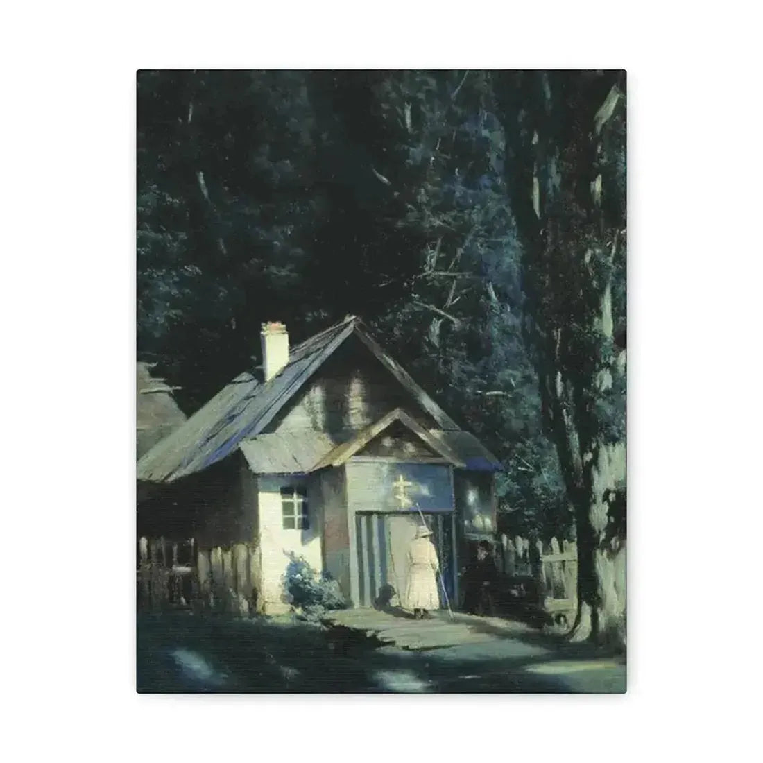 Konstantin Yakovlevich Kryzhitsky (1858-1911) Skeet on a Moonlit Night - Canvas Wall Art - The Sticker Space