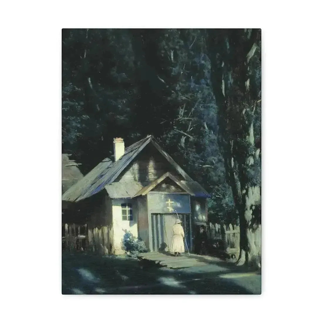 Konstantin Yakovlevich Kryzhitsky (1858-1911) Skeet on a Moonlit Night - Canvas Wall Art - The Sticker Space