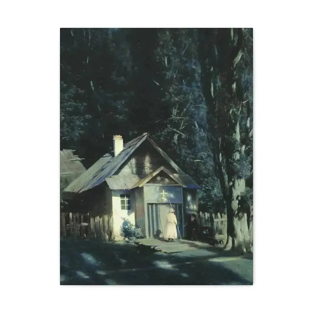 Konstantin Yakovlevich Kryzhitsky (1858-1911) Skeet on a Moonlit Night - Canvas Wall Art - The Sticker Space