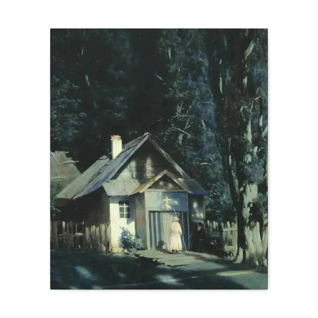 Konstantin Yakovlevich Kryzhitsky (1858-1911) Skeet on a Moonlit Night - Canvas Wall Art - The Sticker Space