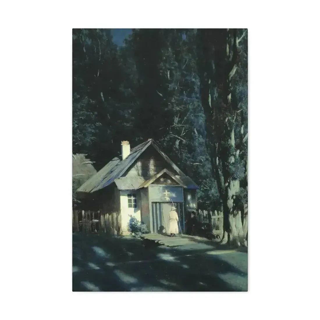 Konstantin Yakovlevich Kryzhitsky (1858-1911) Skeet on a Moonlit Night - Canvas Wall Art - The Sticker Space