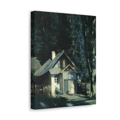 Konstantin Yakovlevich Kryzhitsky (1858-1911) Skeet on a Moonlit Night - Canvas Wall Art - The Sticker Space