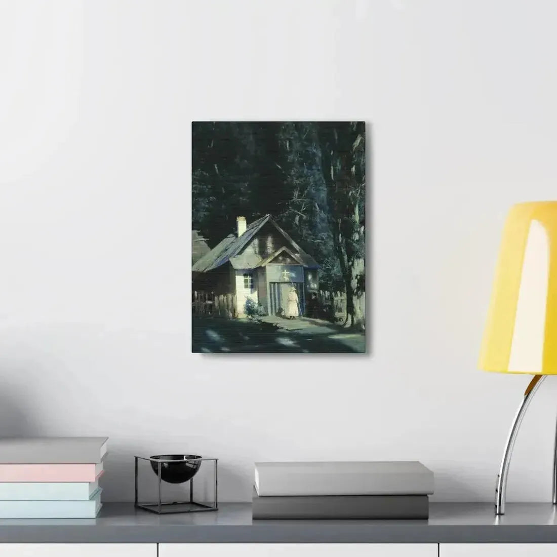 Konstantin Yakovlevich Kryzhitsky (1858-1911) Skeet on a Moonlit Night - Canvas Wall Art - The Sticker Space