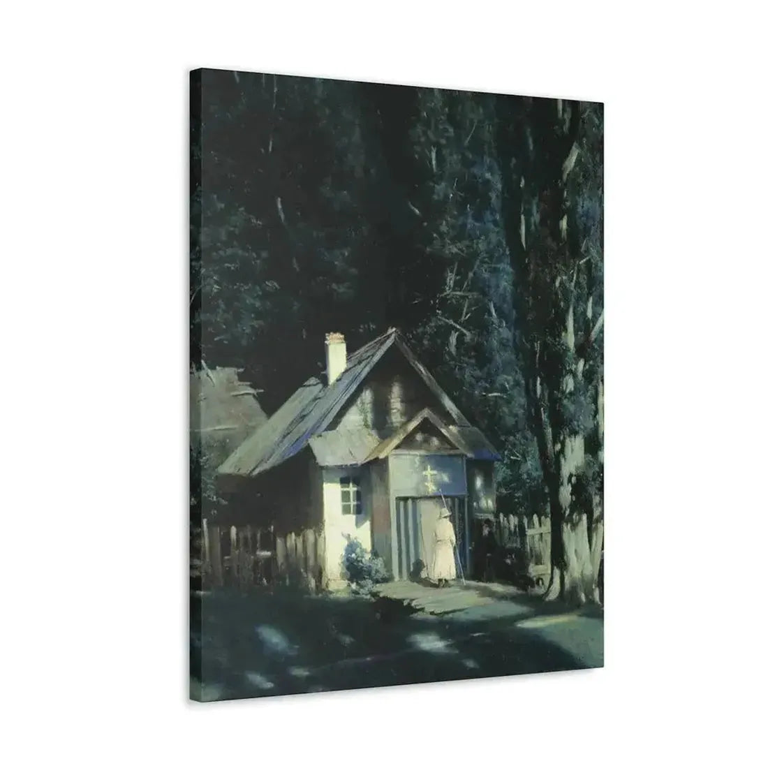 Konstantin Yakovlevich Kryzhitsky (1858-1911) Skeet on a Moonlit Night - Canvas Wall Art - The Sticker Space