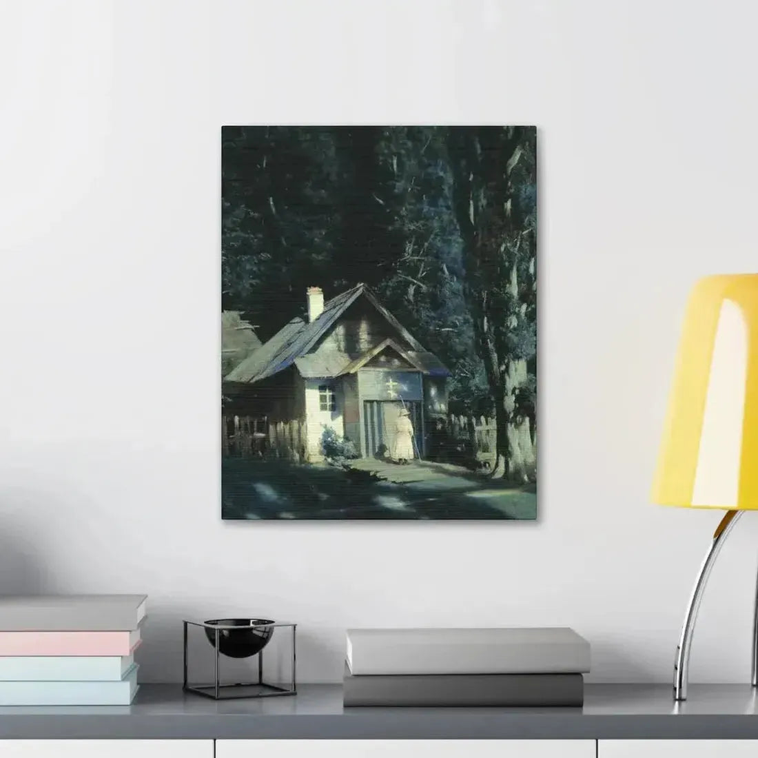 Konstantin Yakovlevich Kryzhitsky (1858-1911) Skeet on a Moonlit Night - Canvas Wall Art - The Sticker Space