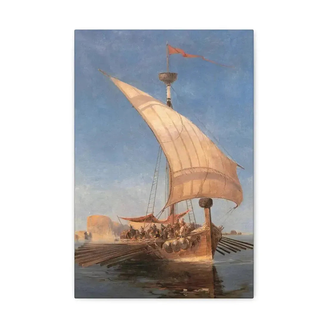 Konstantinos Volanakis (1837-1907) Argo - Canvas Wall Art 12" x 18" 1.25" - The Sticker Space