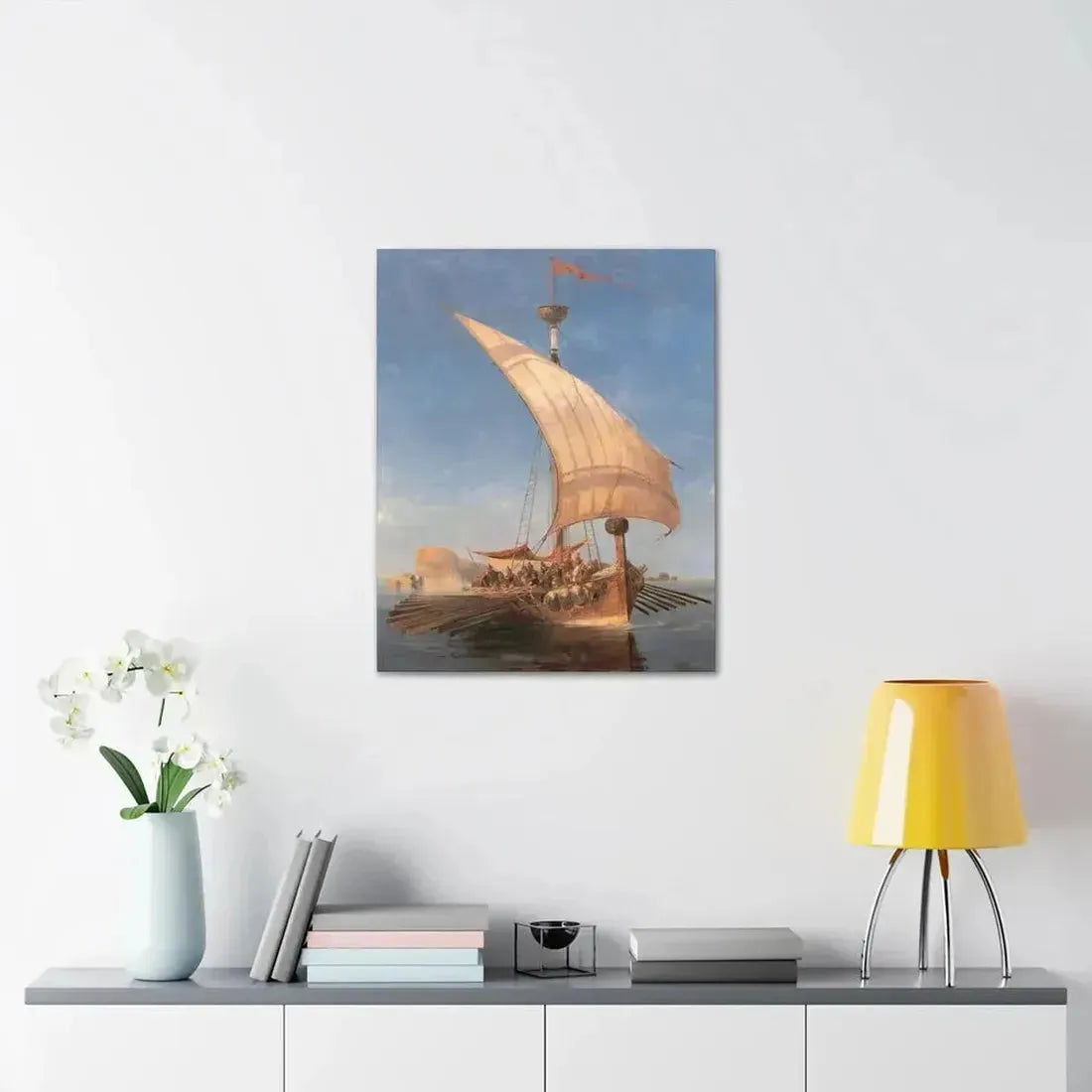 Konstantinos Volanakis (1837-1907) Argo - Canvas Wall Art - The Sticker Space