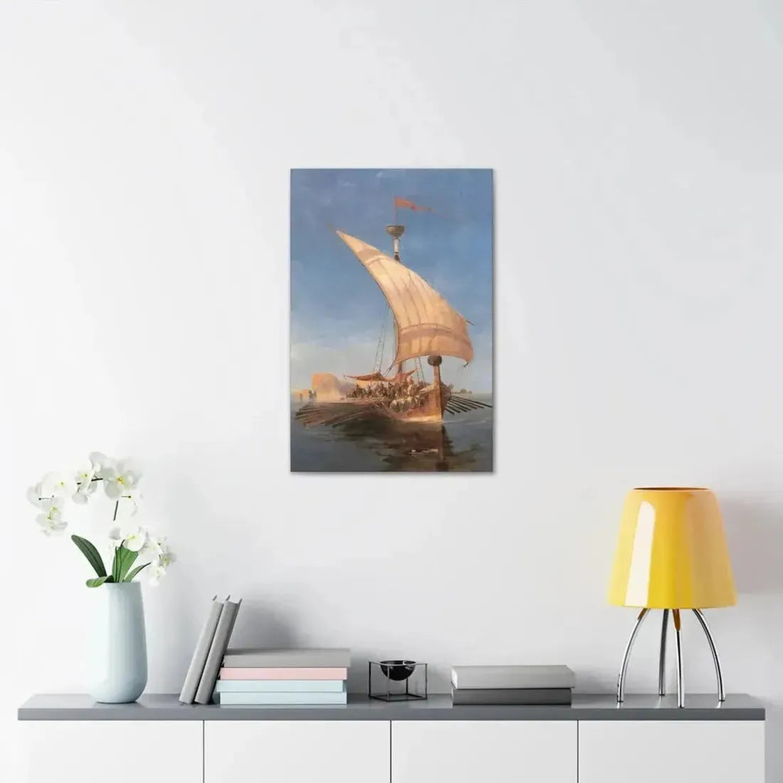 Konstantinos Volanakis (1837-1907) Argo - Canvas Wall Art - The Sticker Space