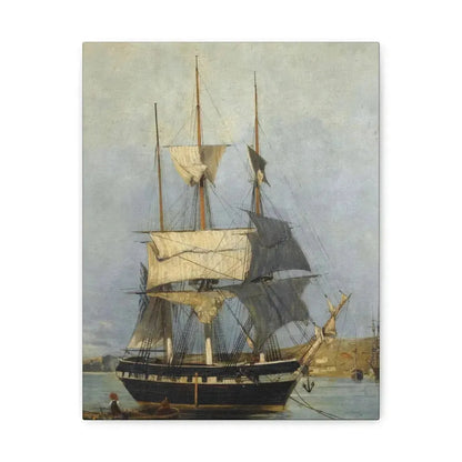 Konstantinos Volanakis (1837-1907) Greek Ship - Canvas Wall Art 11″ x 14″ 1.25" - The Sticker Space