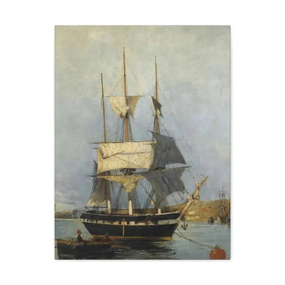 Konstantinos Volanakis (1837-1907) Greek Ship - Canvas Wall Art 18″ x 24″ 1.25" - The Sticker Space