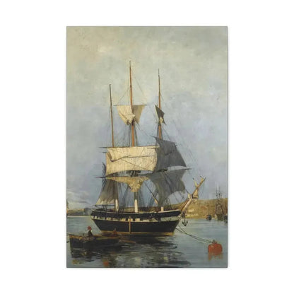 Konstantinos Volanakis (1837-1907) Greek Ship - Canvas Wall Art 20″ x 30″ 1.25" - The Sticker Space