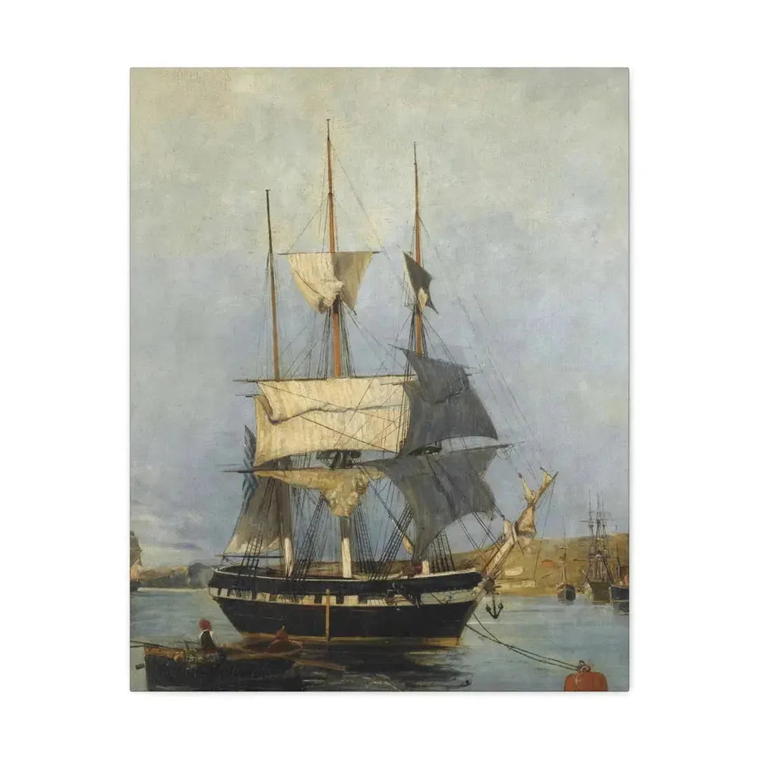 Konstantinos Volanakis (1837-1907) Greek Ship - Canvas Wall Art 24″ x 30″ 1.25" - The Sticker Space